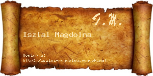 Iszlai Magdolna névjegykártya
